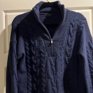 J. Crew Half Zip Cable Sweater